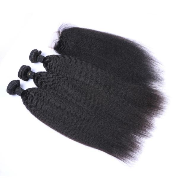 10A Human Kinky Bulk Hair Weave Kinky Curly Straight 10inches