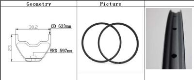 New super strong carbon 29 inch mtb hookless rim carbon fiber 29er MTB wheel 30.2 mm width
