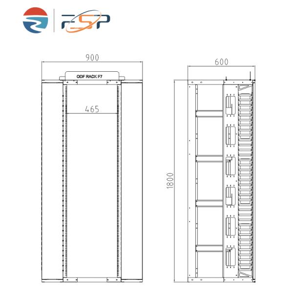 ODF из холоднокатаной стали для 19-дюймовой стандартной оптико-волоконной распределительной рамы в FTTH