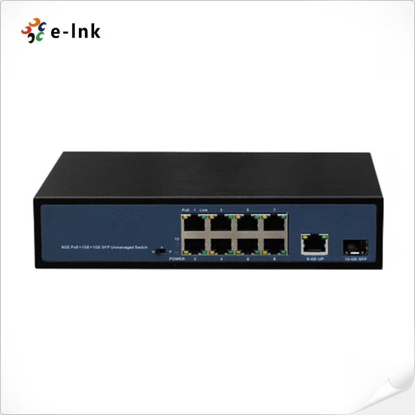 8 Port 802.3at PoE Switch + 1-Port Uplink Ethernet + 1-Port Gigabit