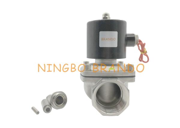 2/2 de corpo de alumínio normalmente fechado da movimentação direta da maneira válvula de diafragma de aço inoxidável do solenoide de 2S400-40 1-1/2”