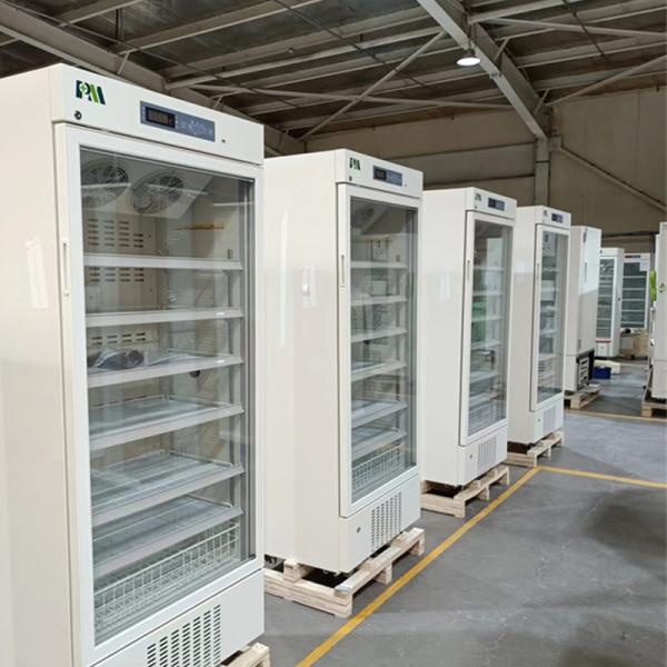refrigerador vacinal da farmácia da clínica 415L com a porta de vidro caloroso