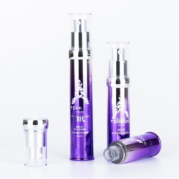 Industrial Cosmetic 15ml 20ml 30ml Airless Pump Bottle with Screen Printing and UV Crafts