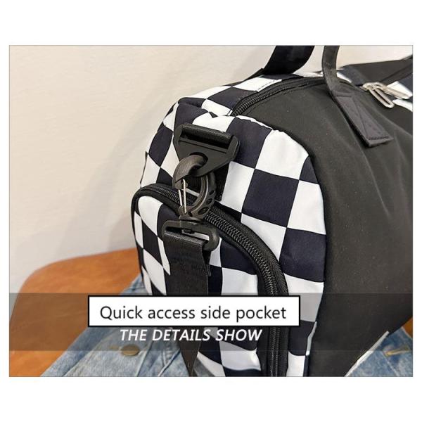 Compact Portable Custom Sports Bags Running Duffel Bag Classical Plaid Print