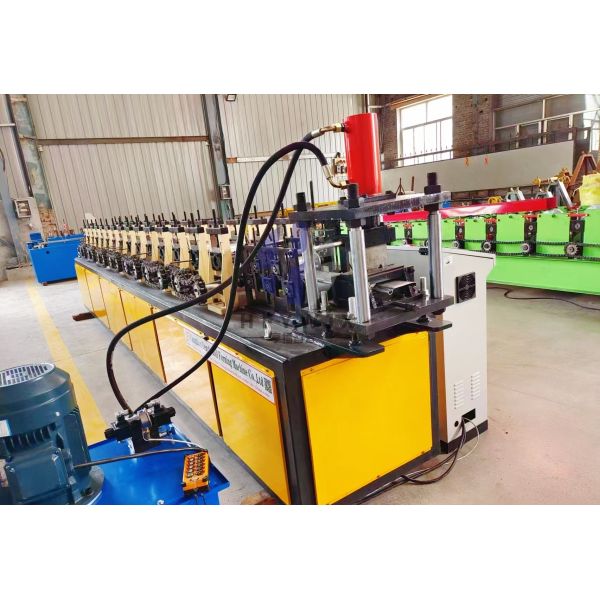 High Speed Automatic Shutter Door Roll Forming Machine With PLC Control System And 16mm Wall Plate