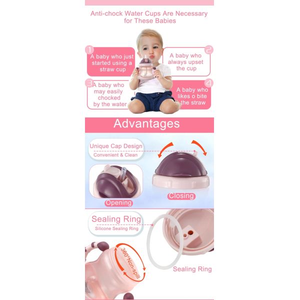 Promotion à l'épreuve des fuites Baby Sippy Cup pour bébé de 6 mois