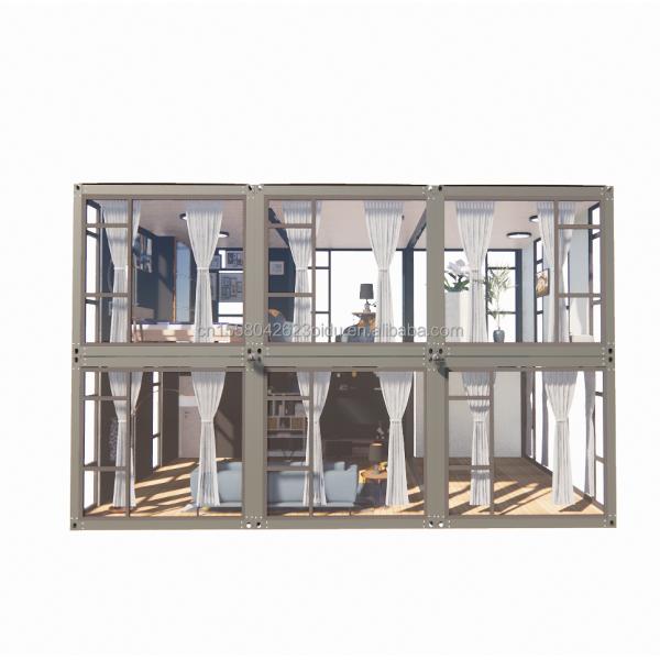Hôtel Produit en acier à paquet plat Design moderne Appartement fabriqué par Cbox Luxe Maison de conteneur portable à deux couches