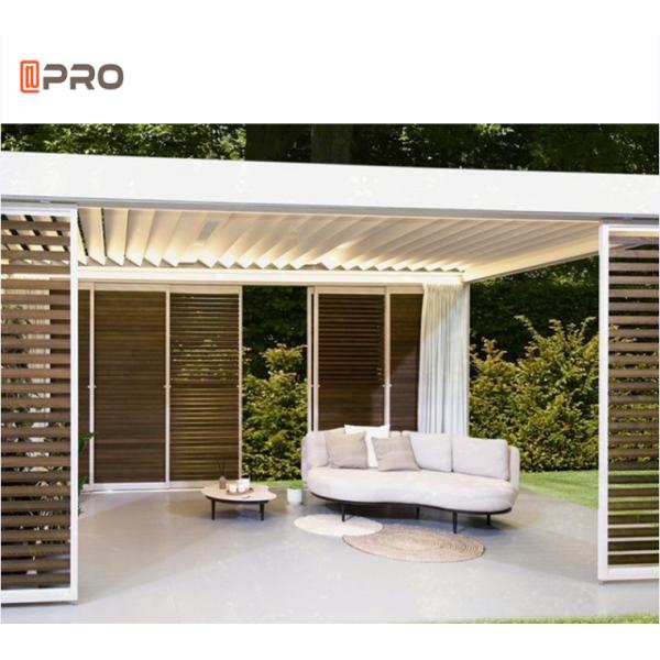 Canopy Timber Glass Roof Modern Aluminum Pergola Powder Coated