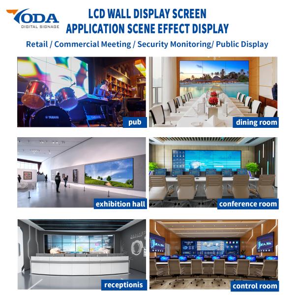 55 дюймов ультра уменьшают ТВ шатона для видео- стены HD LCD рекламируя дисплей