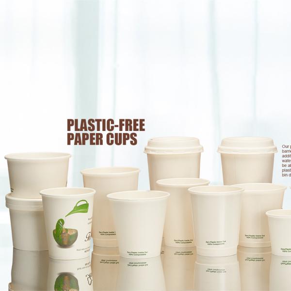 160gsm-400gsm Double Wall Recyclable Paper Cups 12oz Disposable Coffee Cups With Lids