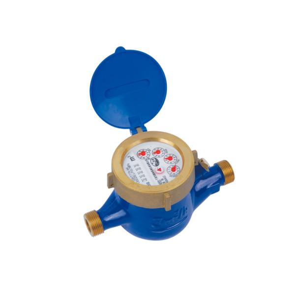 DN15mm Brass Residential Water Meters , Vane Wheel Rotary Water Meter LXSG-15E