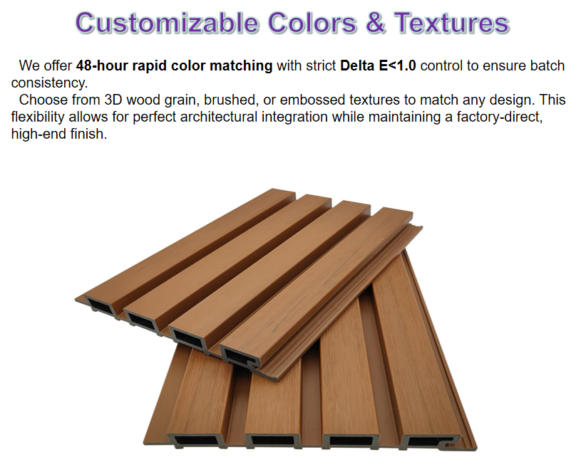 Outdoor WPC Wall Wood Plastic Composite Panel Matte Finished 219*26mm