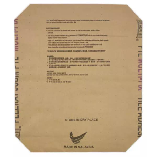 Industrial Usage Pasted Valve Bags Flat Bottom Anti Slip Or Plain Surface Treatment