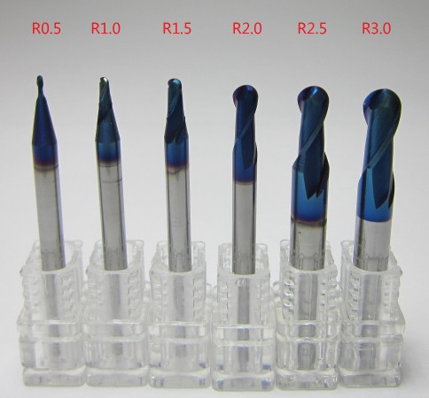 6mm 8mm 10 Mm AOL 100 Mm Solid Carbide End Mills HRC55 TiAlN Coating Ball Nose Milling Tools
