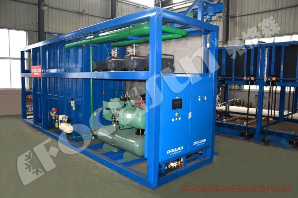 Chiller industrial de água controlado por PLC para conservação e arrefecimento de vegetais a longo prazo