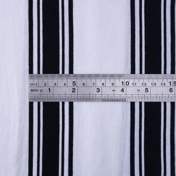 Single Face Striped Knit Fabric Yarn Dyed 32S 175cm For Sportswear Clothing