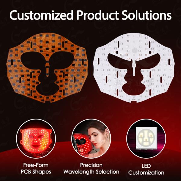 UV Deep Red and IR Face Mask Two-Sided FPC Flexible Soft PCB Circuit Board Processing Patch Beauty Mask LED Light Board