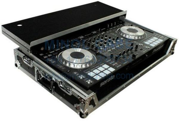 Rolling Embroidery Printed logo DJ Flight Case With Glide Shelf