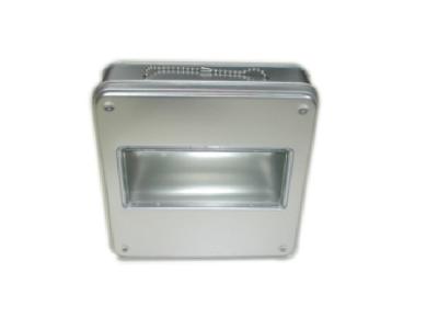Personalized Square Tin Can With APET Window 146*146*40Hmm 4c Printing