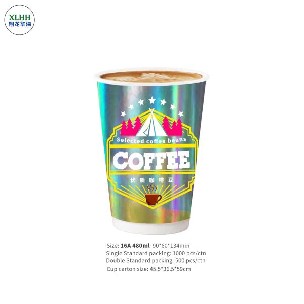 Disposable 10Oz Double Wall Paper Cup For Hot Drinks
