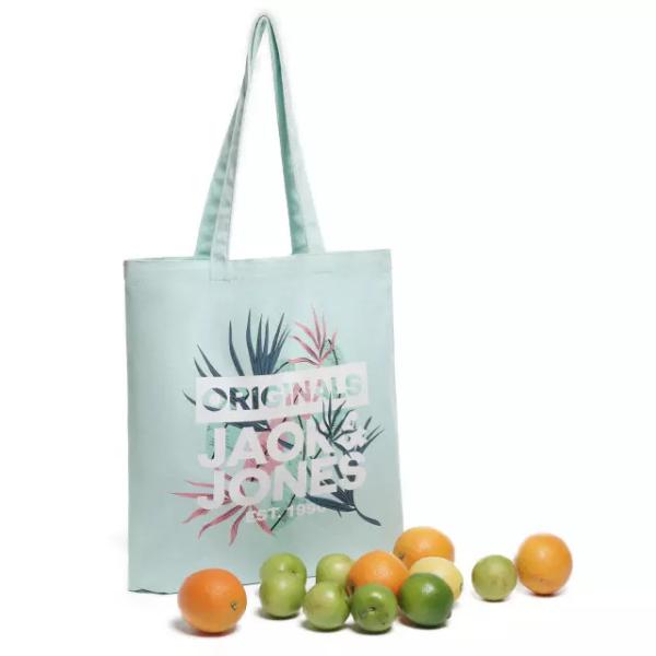 Recyclable 12oz Blue Full Color Printed Cotton Custom Packaging Bag