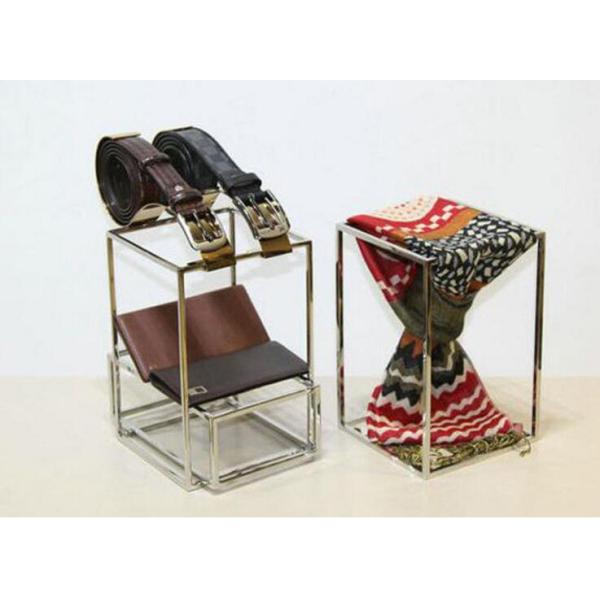 Square Tube Metal Shop Display Props For Tie / Shoes / Scarf Retail Store