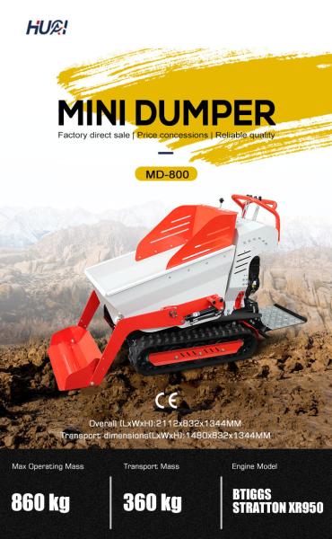 Hydraulic Tracked Mini Dumper 300 kg/500 kg/800 kg for Smooth and Safe Operation