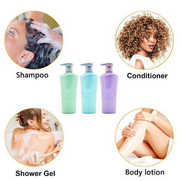 Free Sample 600ml Custom Shower Gel Body Wash Packaging PET Plastic Hair Shampoo Conditioner Lotion Bottles with Pump Sprayer