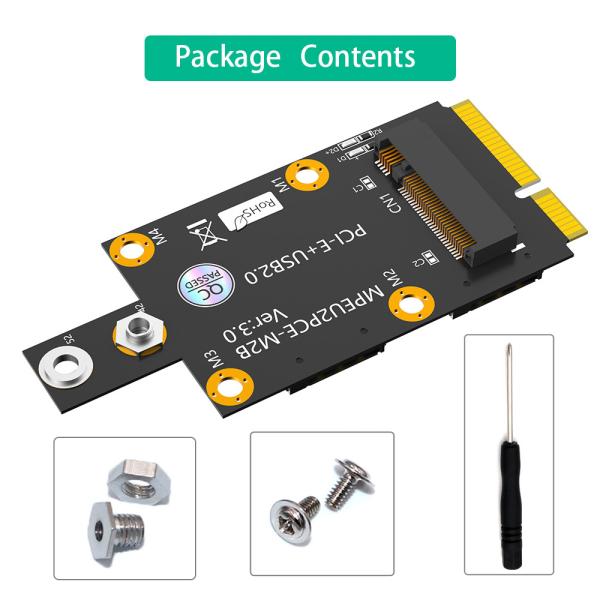 Мини PCI-E к NGFF M.2 B-ключевой адаптер с двойным слотом для SIM-карты NANO 3G / 4G / 5G WWAN модуль на складе