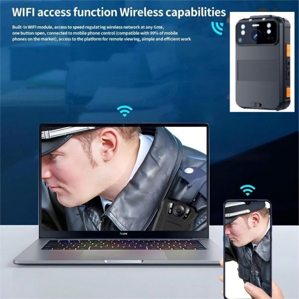 4G 2K 3.1Inch wifi HD Touch screen bodycam for law enforcement security camera