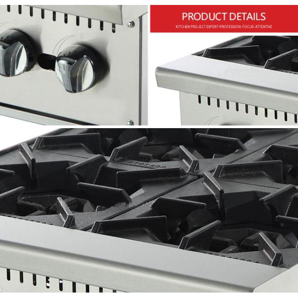 6 Burner 24kw Counter Top Burner For Restaurant