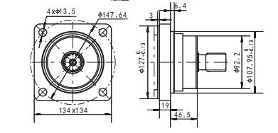 Eaton 2000 moteurs 105-1411-006 de roue de série remplacent 4 boulons, 31,75 axes coniques, 0.875-14 port de joint circulaire d'Unf-2b SAE