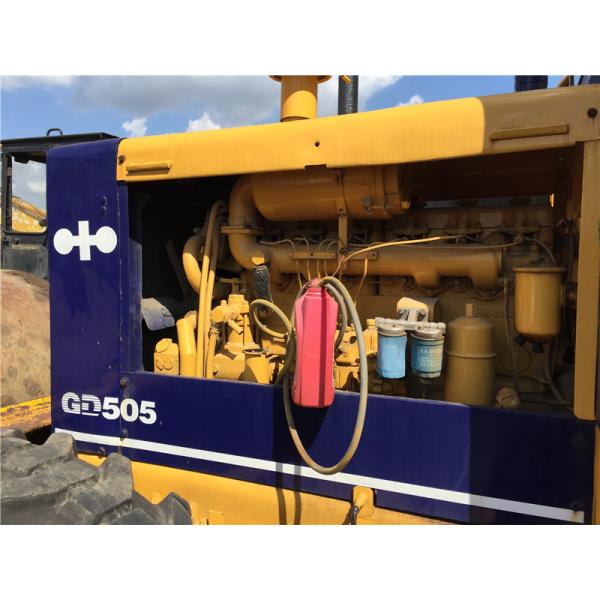 Used Motor Grader Komatsu GD505 S6D95L engine 10T weight with Original Paint