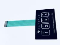 Commutateur de membrane électronique personnalisé à 4 boutons avec LED teinté intégré