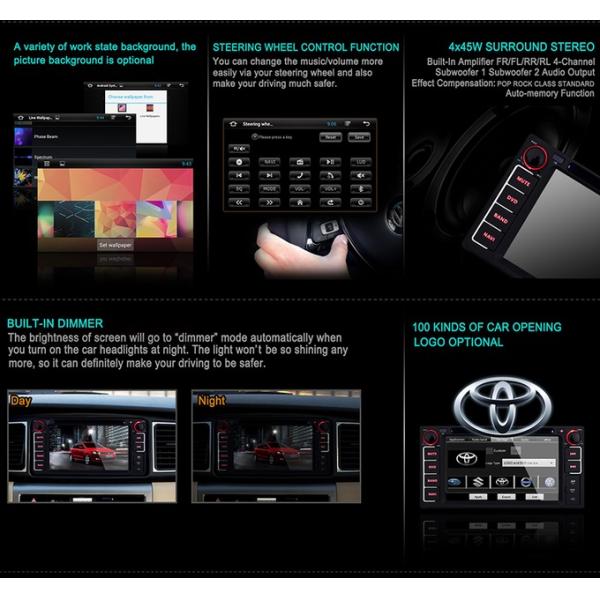 Ouchuangbo Android 4.2 Auto DVD GPS Player for Toyota Echo /Hiace /4runner Navi Multimedia System OCB-8819B