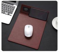 Carregamento sem fio rápido do tapete do rato feito sob encomenda de Logo Pu Leather Multifunctional Rgb