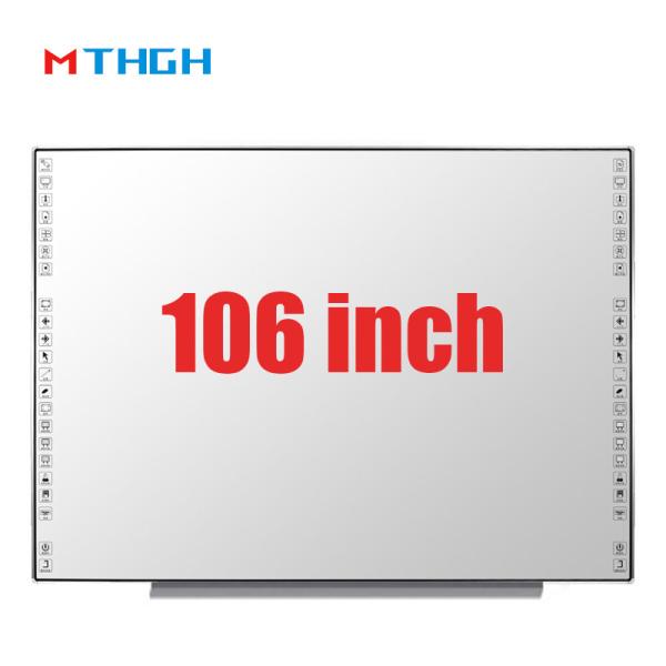 106 Inch 10-Point Touch Interactive Whiteboard with 16:10 Display Ratio for Education and Conference