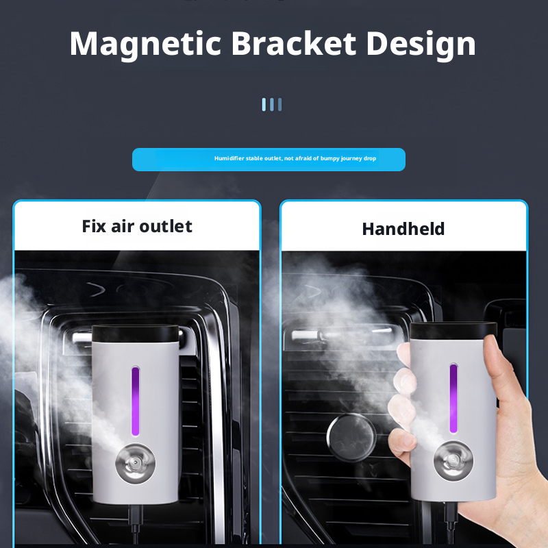 Car Air Freshener Diffuser Humidifier With Color Changing LED Light USB Powered And Low Noise