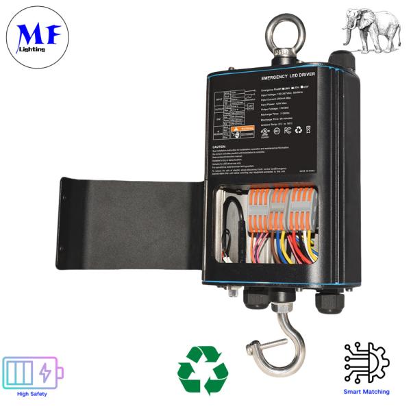 100-277VAC 25W 30W 40W IP66 Ballast de respaldo LED controlador de emergencia para alta bahía luz triproof luz abajo luz techo luz panel luz