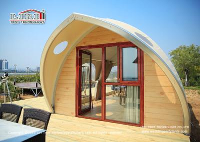 Venda quente equipada completa Shell Shape Glamping Glamping Tent da grande armação de aço luxuosa