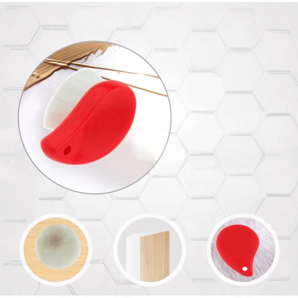 White Nylon Hair Red Facial Skin Cleansing Brush 23mm 67g Humanized Design
