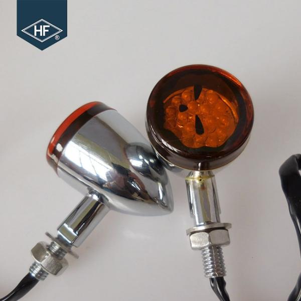 Chrome 20 LED Aftermarket Motorcycle Lights For Harley / Honda / Yamaha