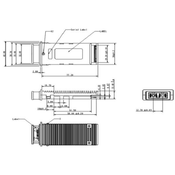 Mini Cisco Fiber Gbic Module 10G X2 Transceiver Pluggable Low Power Dissipation
