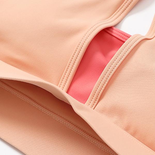 Oem Factory Manufacturer Custom Logo Women's Sexy Yoga Tops Double Shoulder Strap Sports Bra