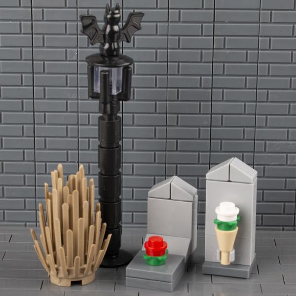 MOC bricks street view castle accessories flower bed for city construction decoration public park building blocks