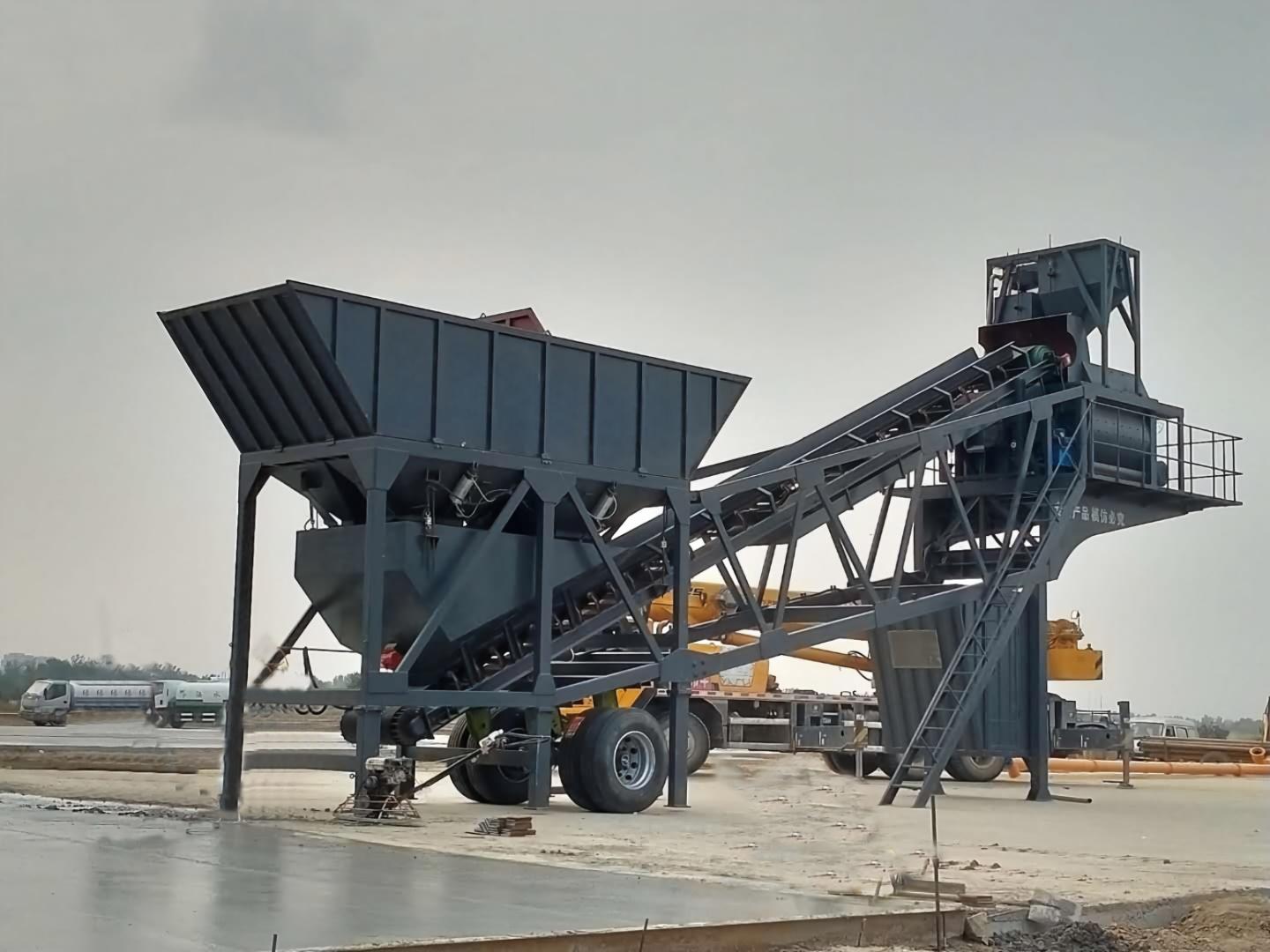 JS Mobile Forced Mixing Plant Fast Transfer Construction Concrete Mixer Cement Plant Equipments