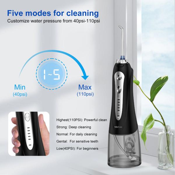 IPX7 Waterproof Rechargeable Water Pick Electric Teeth Cleaning Dental Oral Irrigator