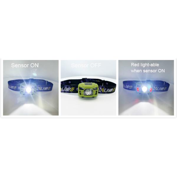 Smart 3W IP64 Rechargeable LED Motion Sensor Headlamp For Hiking