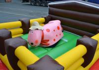 Aire inflable al aire libre Bull mecánica de los juegos del rodeo del paseo menor loco de Bull