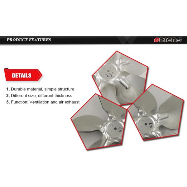 Assemblage de moteur personnalisé, lame de ventilateur en aluminium à aile d'air